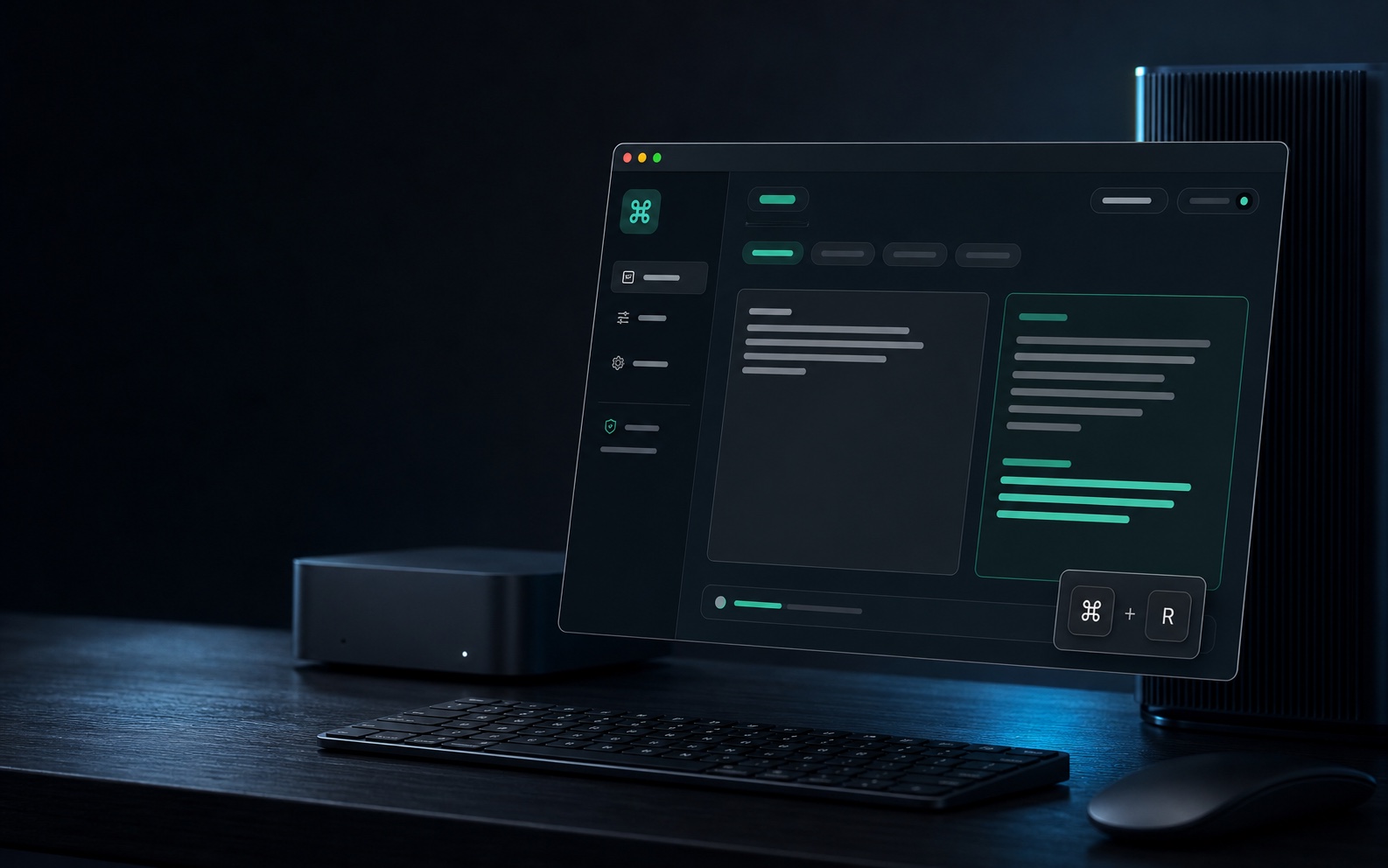PolishKey desktop rewrite app shown in a polished product scene.